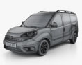 Fiat Doblo Cargo L2H1 2017 3d model wire render