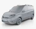 Fiat Doblo Cargo L2H1 2017 3d model clay render