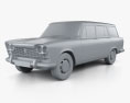 Fiat 2300 Familiare 2024 3D 모델  clay render