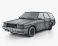 Fiat Regata Weekend 1984 Modello 3D wire render
