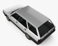 Fiat Regata Weekend 1984 3D-Modell Draufsicht