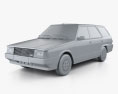 Fiat Regata Weekend 1984 3D 모델  clay render