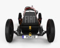 Fiat SB4 Eldridge Mefistofele 1924 3D 모델  front view