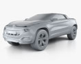 Fiat FCC4 2014 3D 모델  clay render