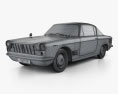 Fiat 2300 S coupe 1961 3d model wire render