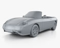 Fiat Barchetta 2002 3D-Modell clay render