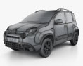 Fiat Panda Cross 2017 3d model wire render