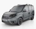 Fiat Doblo Passenger L1H1 2018 3D-Modell wire render