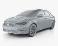 Fiat Aegea 2019 3D-Modell clay render