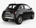 Fiat 500 Trendy 2018 3D 모델  back view