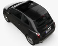 Fiat 500 Trendy 2018 3D模型 顶视图