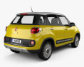 Fiat 500L Trekking 2018 3D-Modell Rückansicht