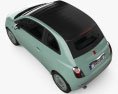 Fiat 500 C San Remo 2017 Modello 3D vista dall'alto