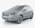Fiat Avventura 2018 3D-Modell clay render