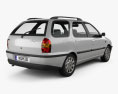 Fiat Palio Weekend 2000 3d model back view