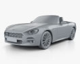 Fiat 124 Spider 2020 3D модель clay render