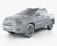 Fiat Toro 2019 Modèle 3d clay render