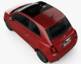 Fiat 500 2018 3D模型 顶视图