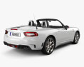 Fiat 124 Spider Abarth 2020 3D 모델  back view