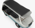 Fiat 600 Multipla Marinella 1958 3D模型 顶视图