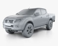 Fiat Fullback Doppelkabine 2019 3D-Modell clay render