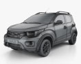 Fiat Mobi Way On 2020 3d model wire render