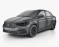 Fiat Egea Easy 2016 3d model wire render