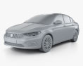 Fiat Egea Easy 2016 3d model clay render
