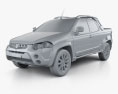 Fiat Strada Adventure CD Extreme 2018 3D-Modell clay render