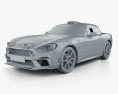 Fiat 124 Abarth Rally 2020 3D 모델  clay render