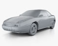 Fiat Coupe Pininfarina 2000 3D 모델  clay render