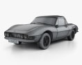 Fiat Dino Spider 2400 1969 3Dモデル wire render