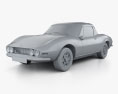 Fiat Dino Spider 2400 1969 3D模型 clay render