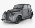 Fiat 1100 B 1949 3Dモデル wire render