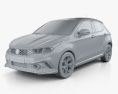 Fiat Argo HGT 2020 3d model clay render
