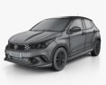 Fiat Argo HGT Opening Edition Mopar 2020 3d model wire render