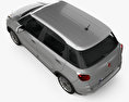 Fiat 500L Cross 2016 3D模型 顶视图