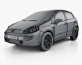 Fiat Punto 5-door 2018 3d model wire render