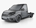 Fiat Doblo Chassis L2 2017 3Dモデル wire render