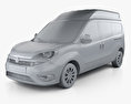 Fiat Doblo Combi L2H2 2017 3D模型 clay render