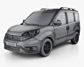 Fiat Doblo Trekking 2017 3D-Modell wire render