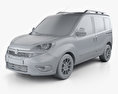 Fiat Doblo Trekking 2017 3D模型 clay render
