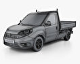 Fiat Doblo Work Up 2017 3D模型 wire render