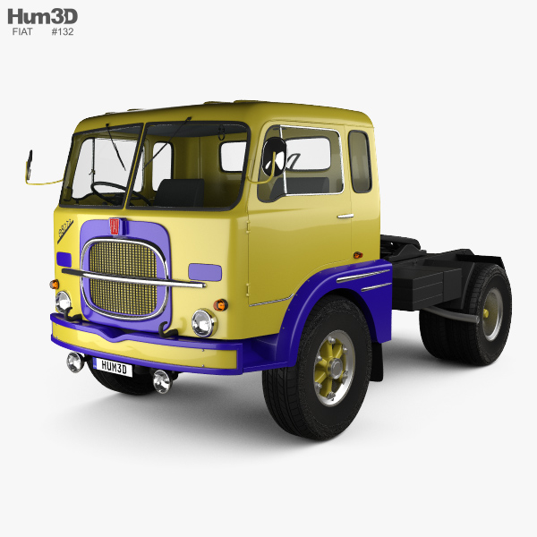 Fiat 682 N3 Tractor Truck with HQ interior 2017 3D model