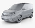 Fiat Doblo Cargo L1H1 2017 3D-Modell clay render