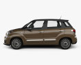 Fiat 500L ハッチバック 2020 3Dモデル side view