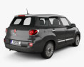 Fiat 500L Wagon 2020 3D-Modell Rückansicht