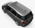Fiat 500L Wagon 2020 3D-Modell Draufsicht