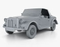 Fiat Siata Spring 1968 3D-Modell clay render