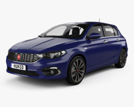 Fiat Tipo hatchback with HQ interior 2017 3D model